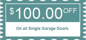 $100.00 OFF - On all Single Garage Doors